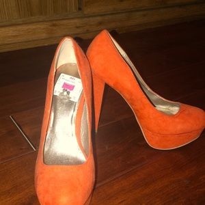 Hot orange heels